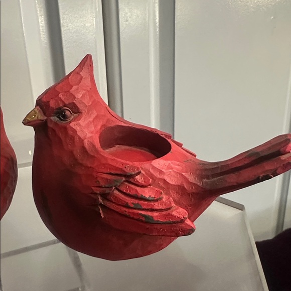Cardinals Red Bird Candle or Tea Light Holders - Picture 2 of 12